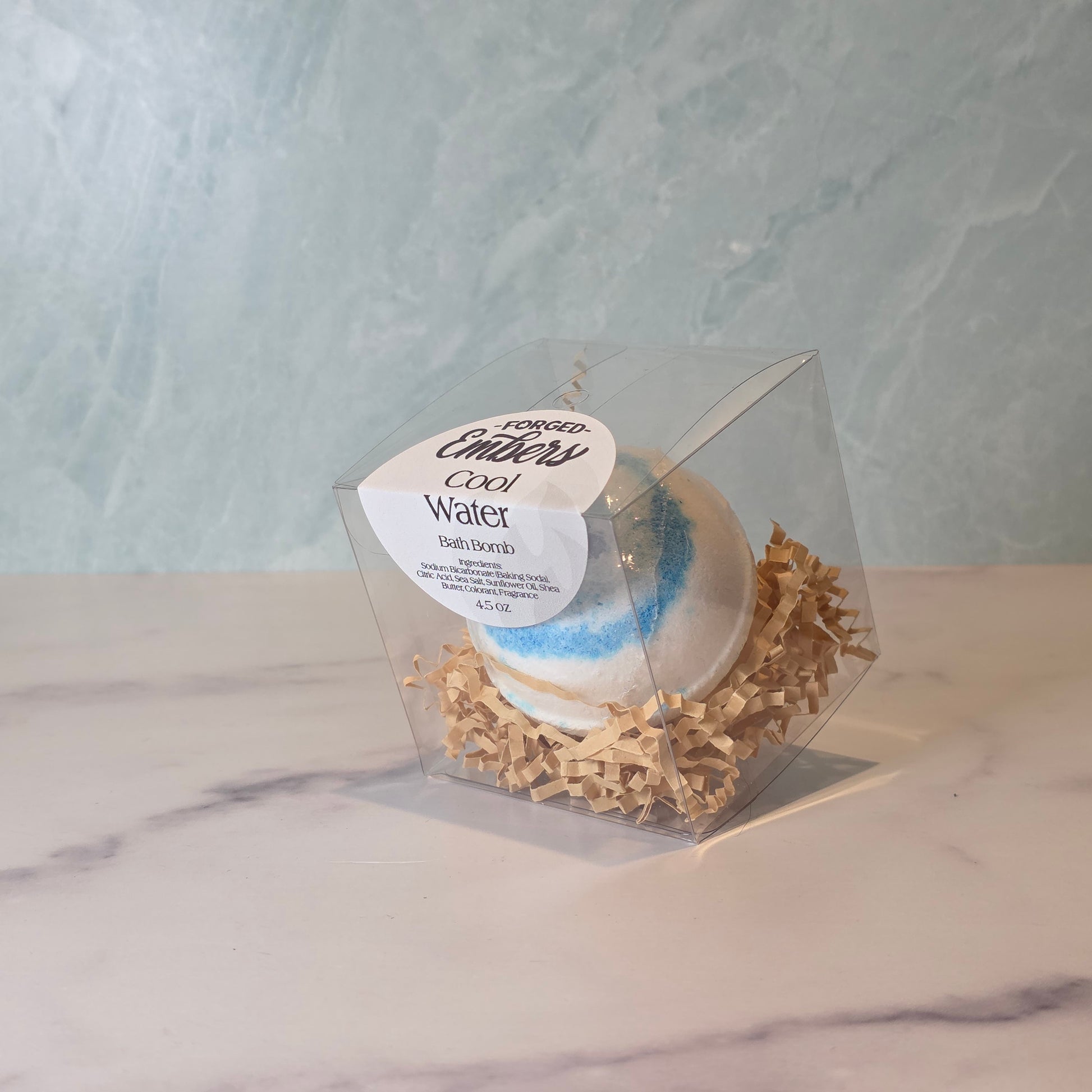 Cool Water Bath Bomb Strong fragrance reminiscent of an Irish Spring