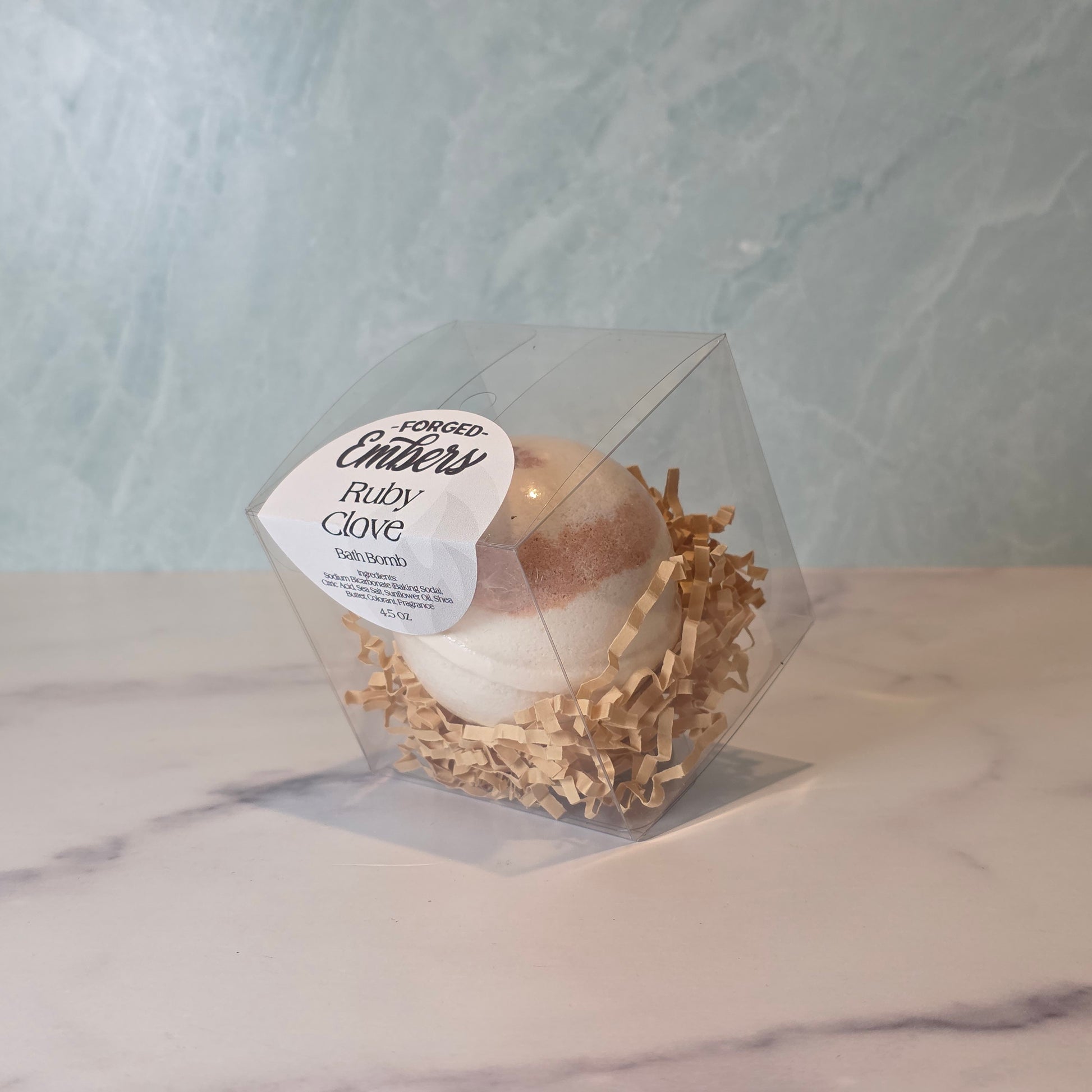 Ruby Clove bath bomb 
sweet, herbal blend, fruity berries and bold feminine aroma